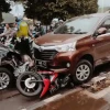 Terjadi Tabrakan Beruntun di Air Mancur Kota Bogor, Satu Motor Ringsek Terjepit