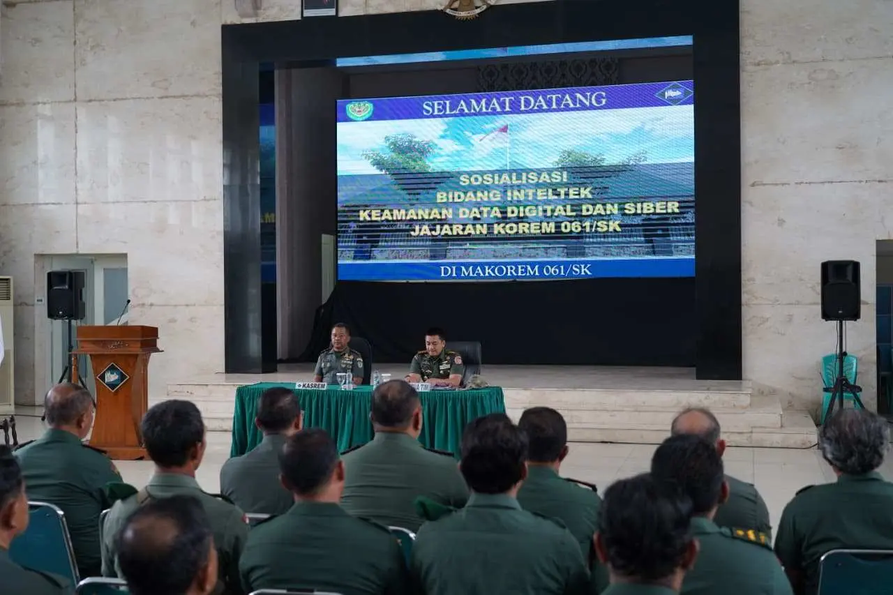 Prajurit Korem 061/Sk Belajar Hadapi Ancaman Siber Lewat Sosialisasi Digital