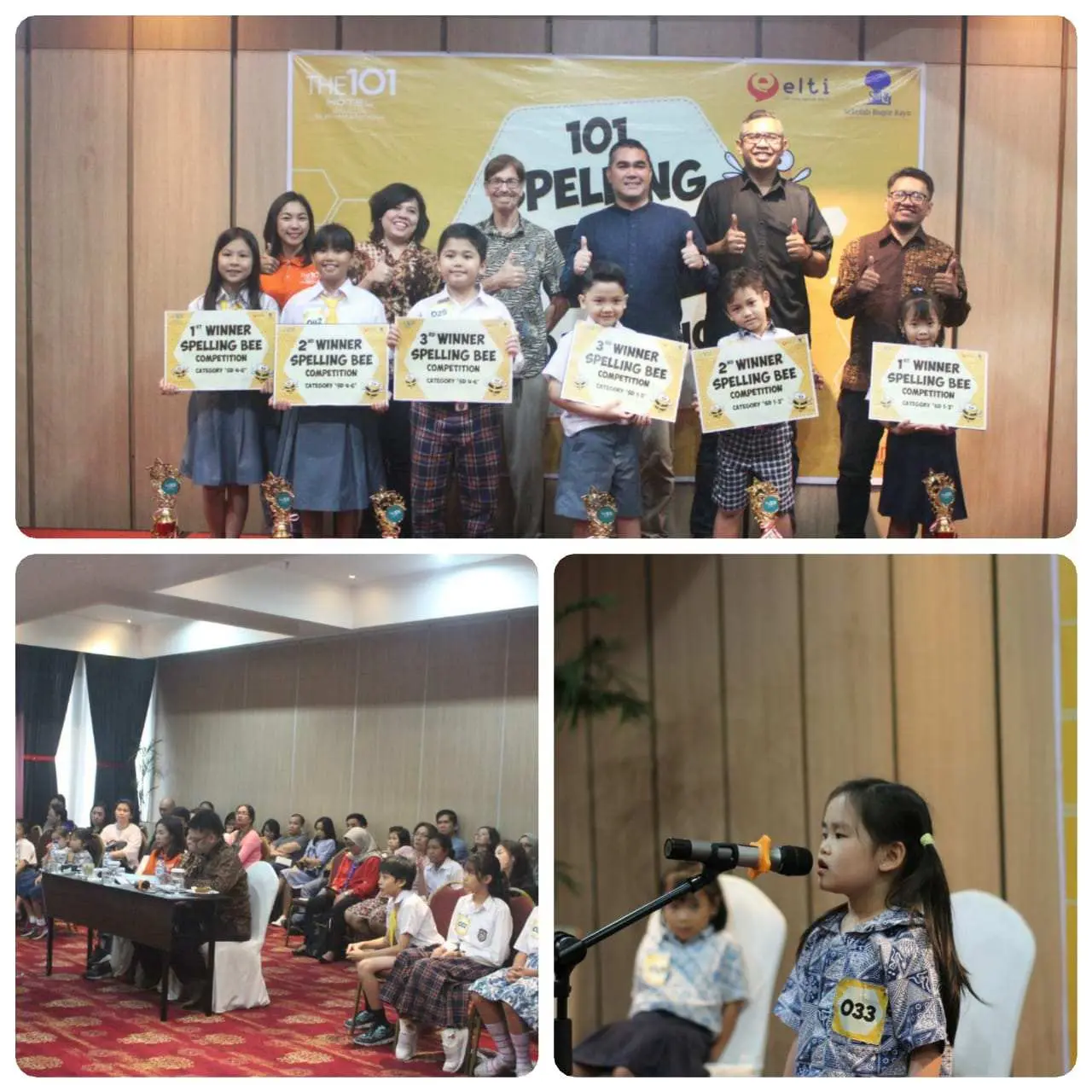 Raina Gumay Artis Cilik Bintang Tamu di Speelling Bee Competition di Hotel 1O1 Suryakancana