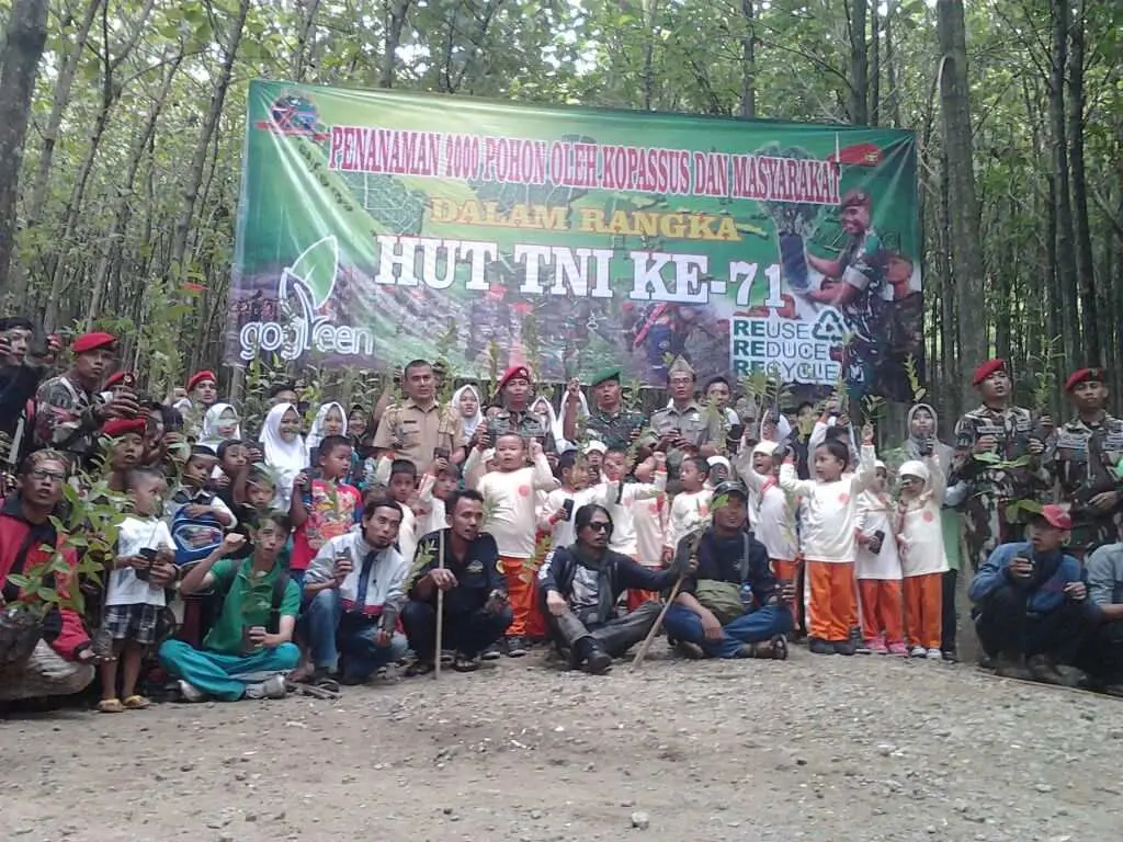 Prajurit Kopassus Yon 14 Group 1 Kemang Bogor Tanam 2000 Pohon