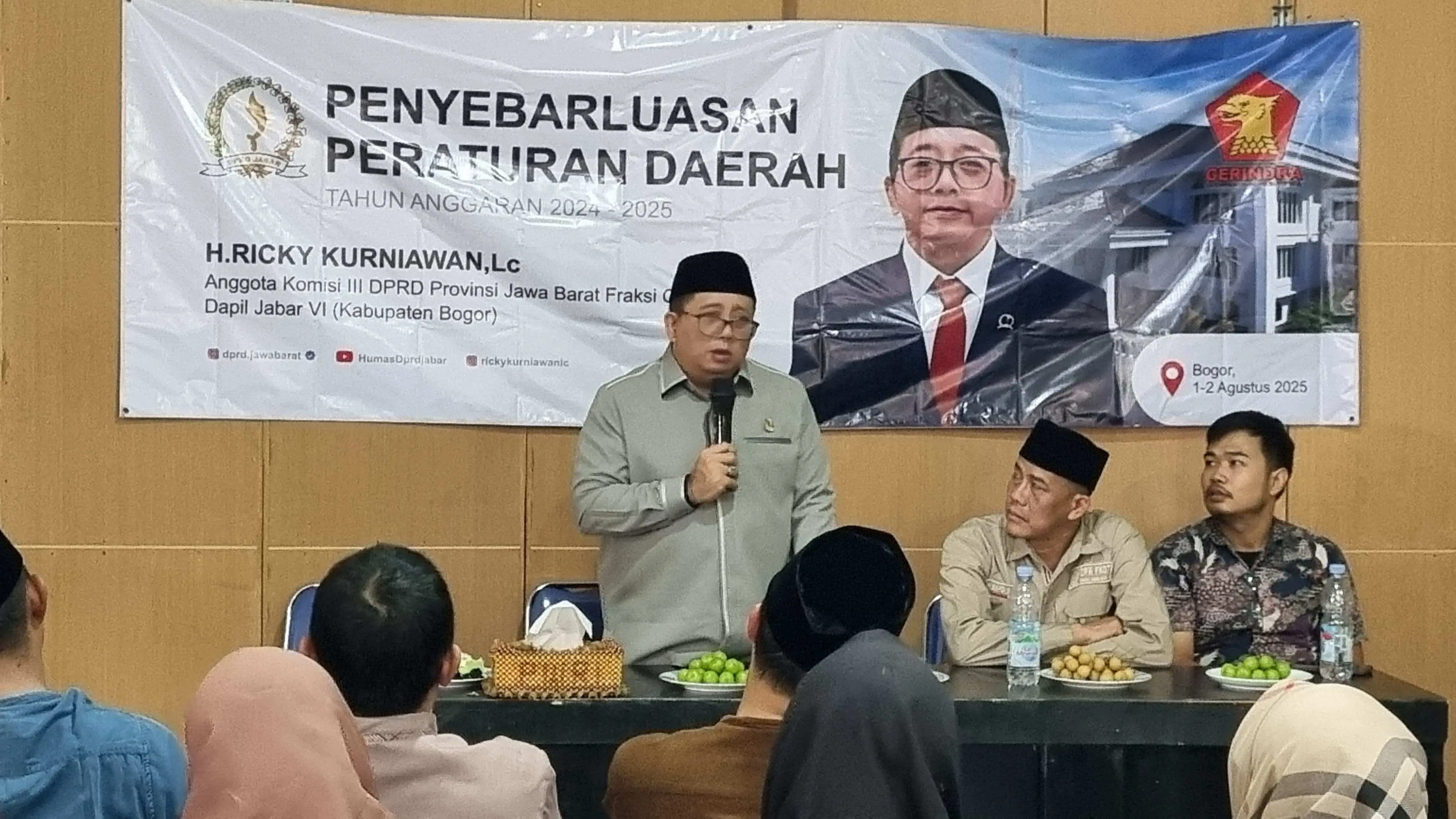 H. Ricky Kurniawan Ajak Pemuda Berperan dalam Sosper Perda di Cibinong